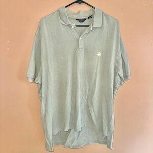 Brooks Brothers Mens Vintage Sport Cotton Short Sleeve Polo Tee T-Shirt Green XL